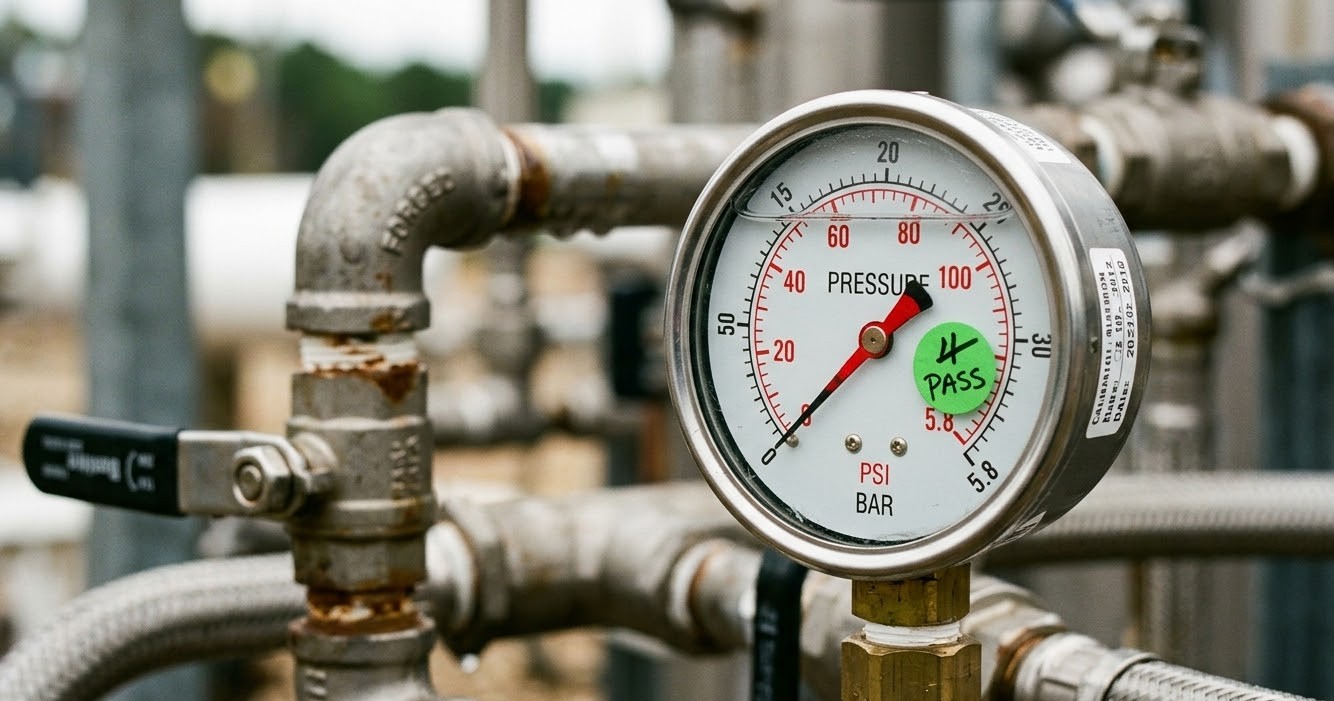 Contractor with clipboard on site